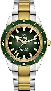 Captain Cook Automatic Green Dial, Date Display, Super Luminova Indexes and Yellow Gold and Silver Bracelet
