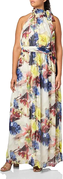 Anne Klein Women's Halter Neck Bow Maxi