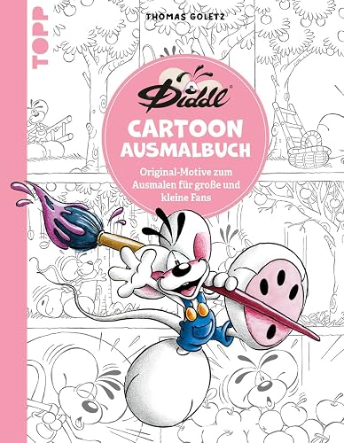 DIDDL – Cartoon Ausmalbuch: Original-Illustrationen zum Ausmalen für große und kleine Fans (Diddl is back!)
