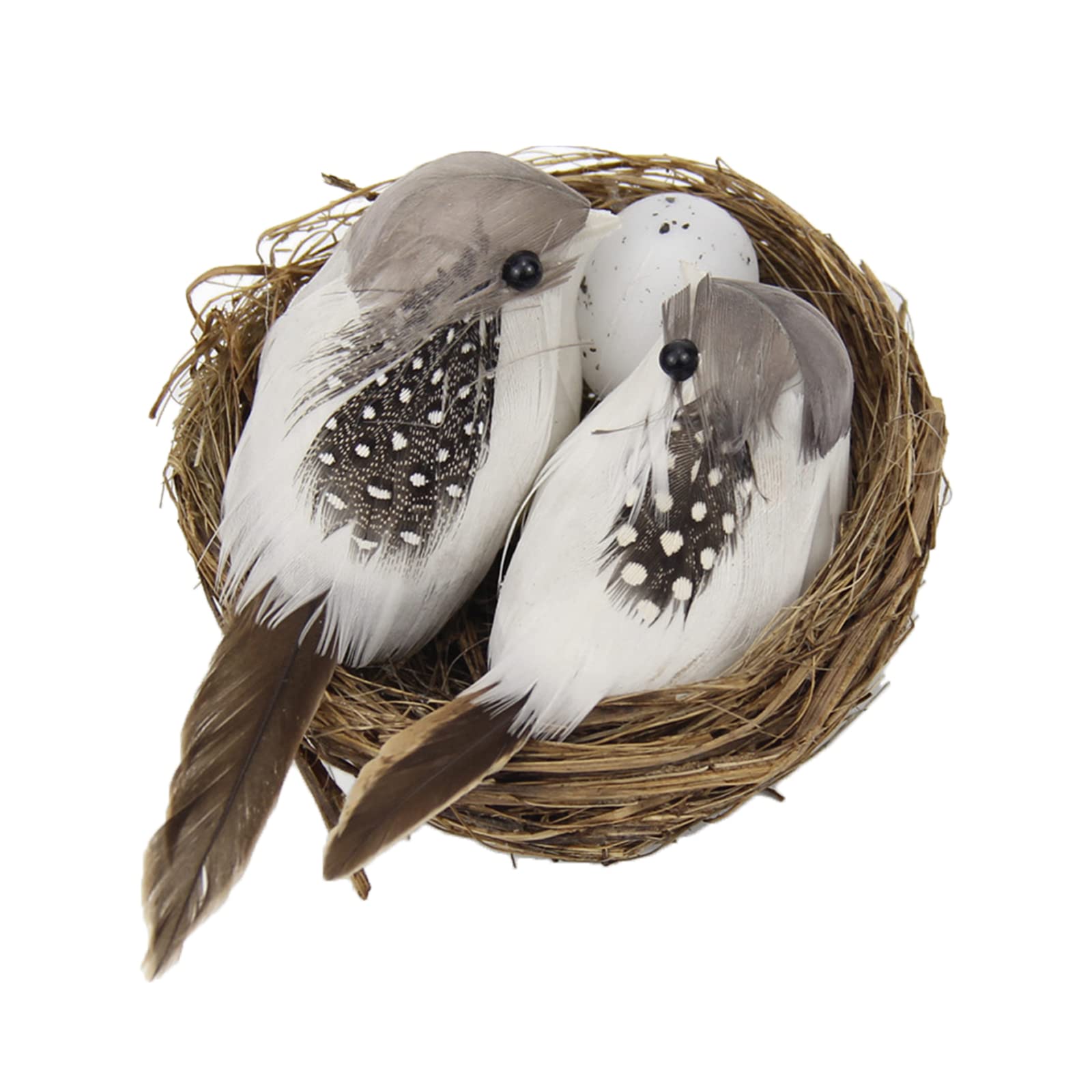 NEWFT Realistic Car Garden Figurines Miniature Ornaments Home Decor Bird Nest Artificial Birds Birds Egg for Home Garden Bird Nest Prop