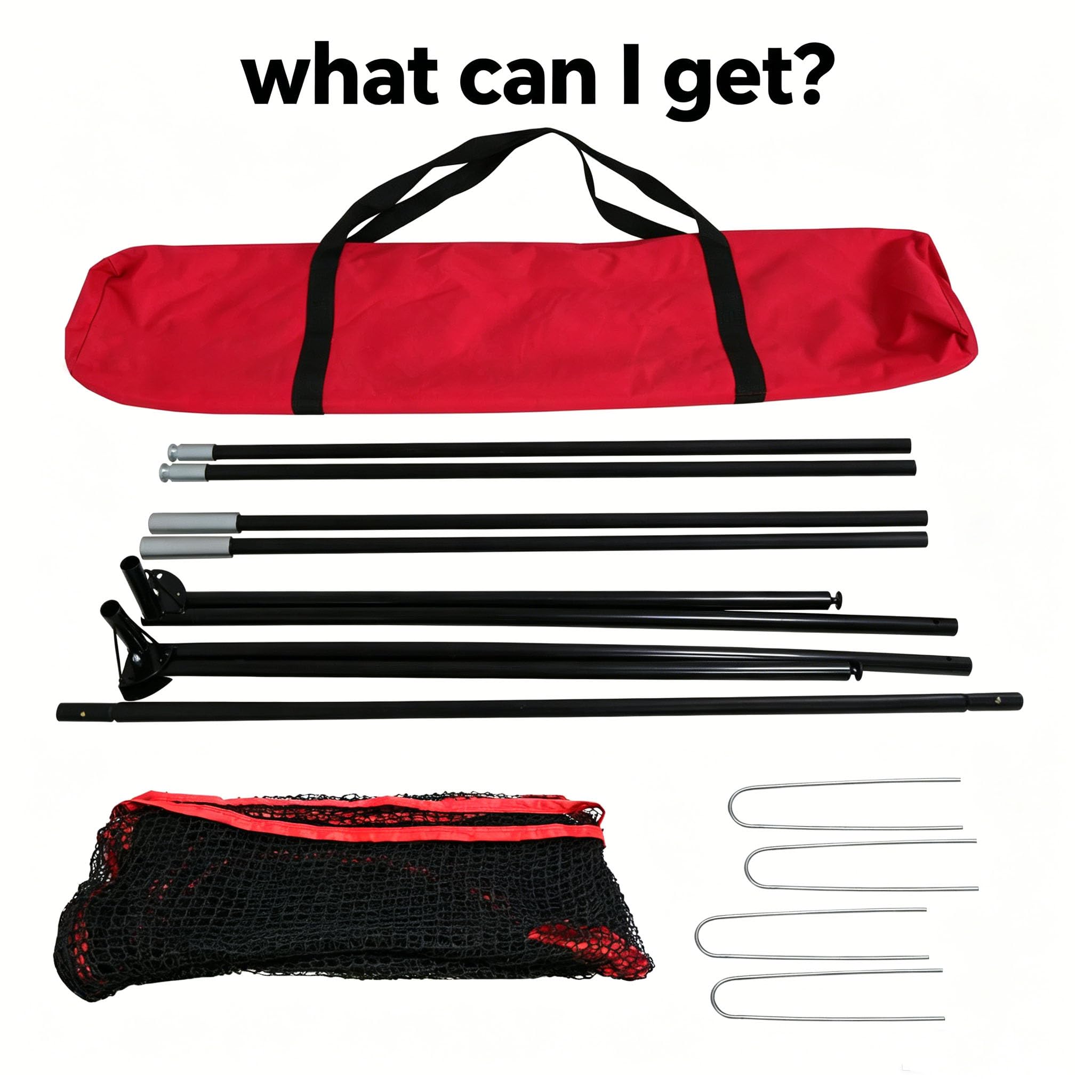 Golfnetz riesig 305x93x217 cm tragbar stabiles Golf Übungsnetz für Innen & Außen mit Aufbewahrungsnetz & 4 Heringen Trainingshilfe für Zuhause schwarz/rot