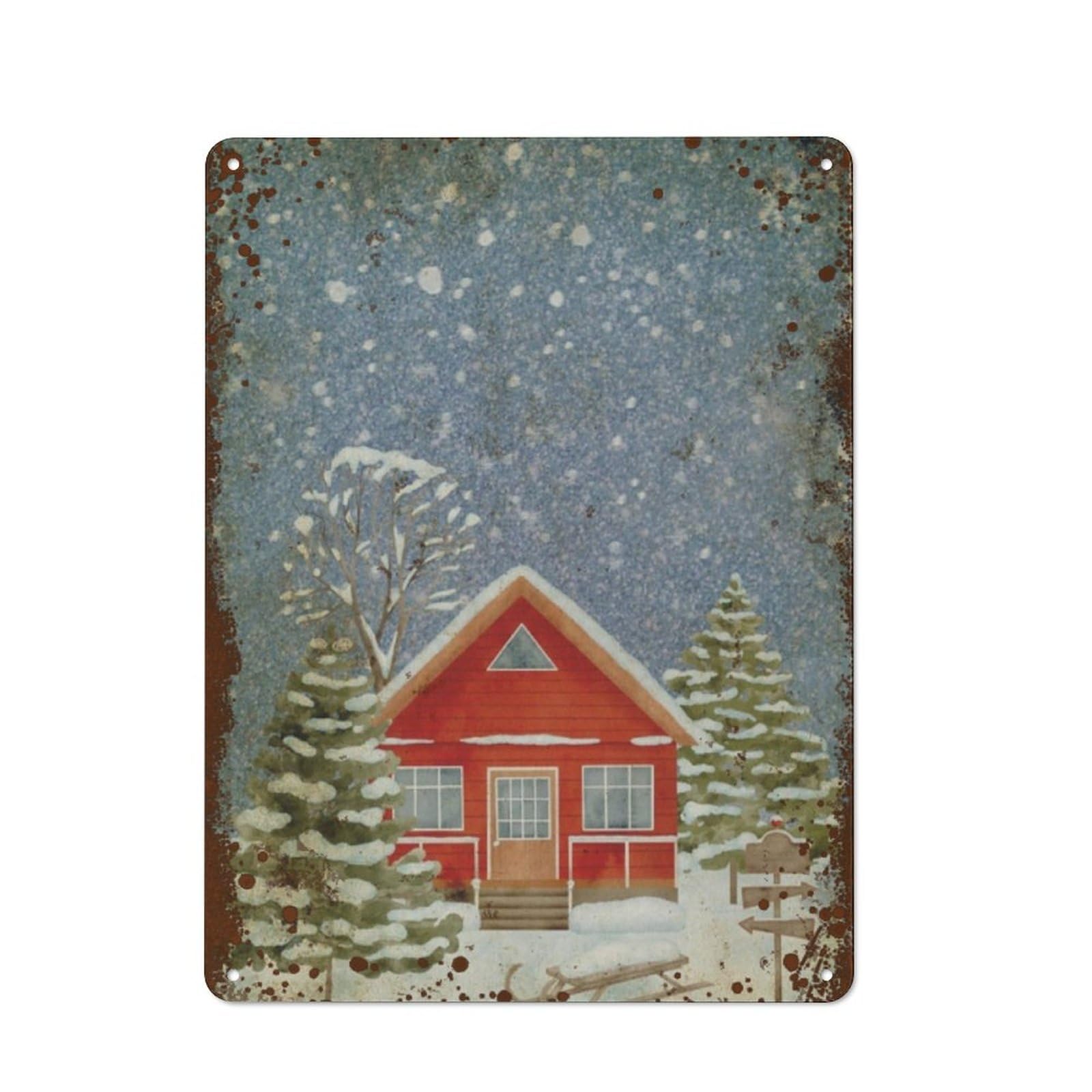 Kwqdozf Style-3 12X16inch Winter,Holiday Wall Art, Christmas Tree, Christmas Hous