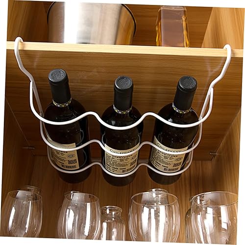 Miniatura 3 de Estante de almacenamiento de botellas de cerveza de hierro, elegante soporte colgante de cerveza para refrigerador, práctico organizador de botellas