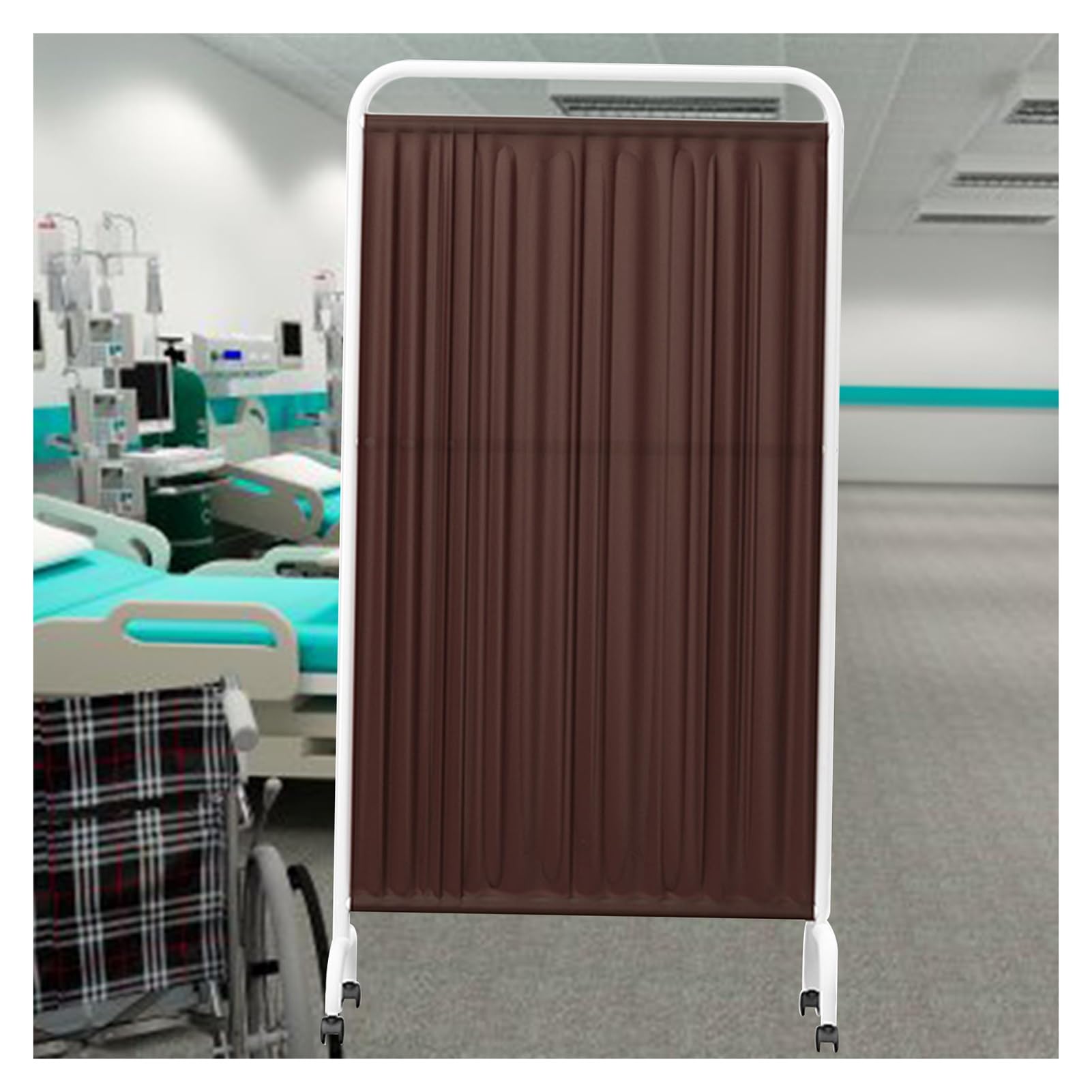 Paravent médical pliable avec tissu nylon amovible lavable pour hôpital
