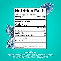 Vista 2 de PUR Gum Chicle sin aspartamo 100% xilitol Chicle natural con sabor a menta fresca, 55 piezas (paquete de 1)