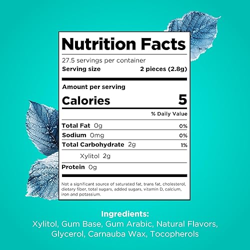 Miniatura 64 de PUR - Chicle de sabor menta verde elaborado con 100 % xilitol, sin azúcar ni aspartamo, vegano. Refresca el aliento, blanquea los dientes y alivia