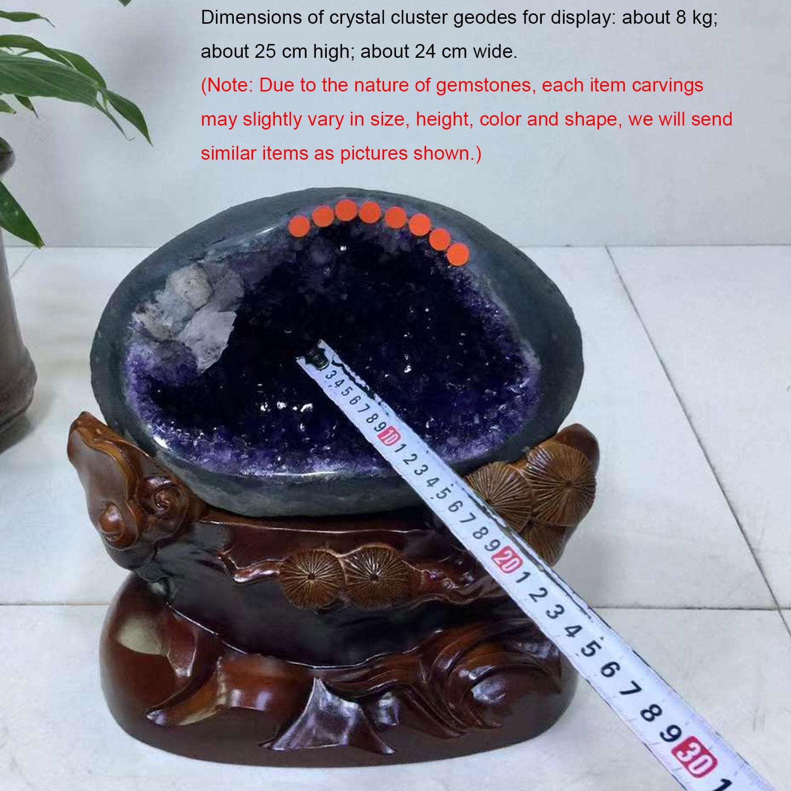 Geoda de Racimo de Cristal de Amatista en Bruto - Piedra de Amatista Natural de Alta Energía - Espécimen de Amatista de Racimo de Cuarzo de Cristal de Roca Curativo para Regalo,17.5 lbs