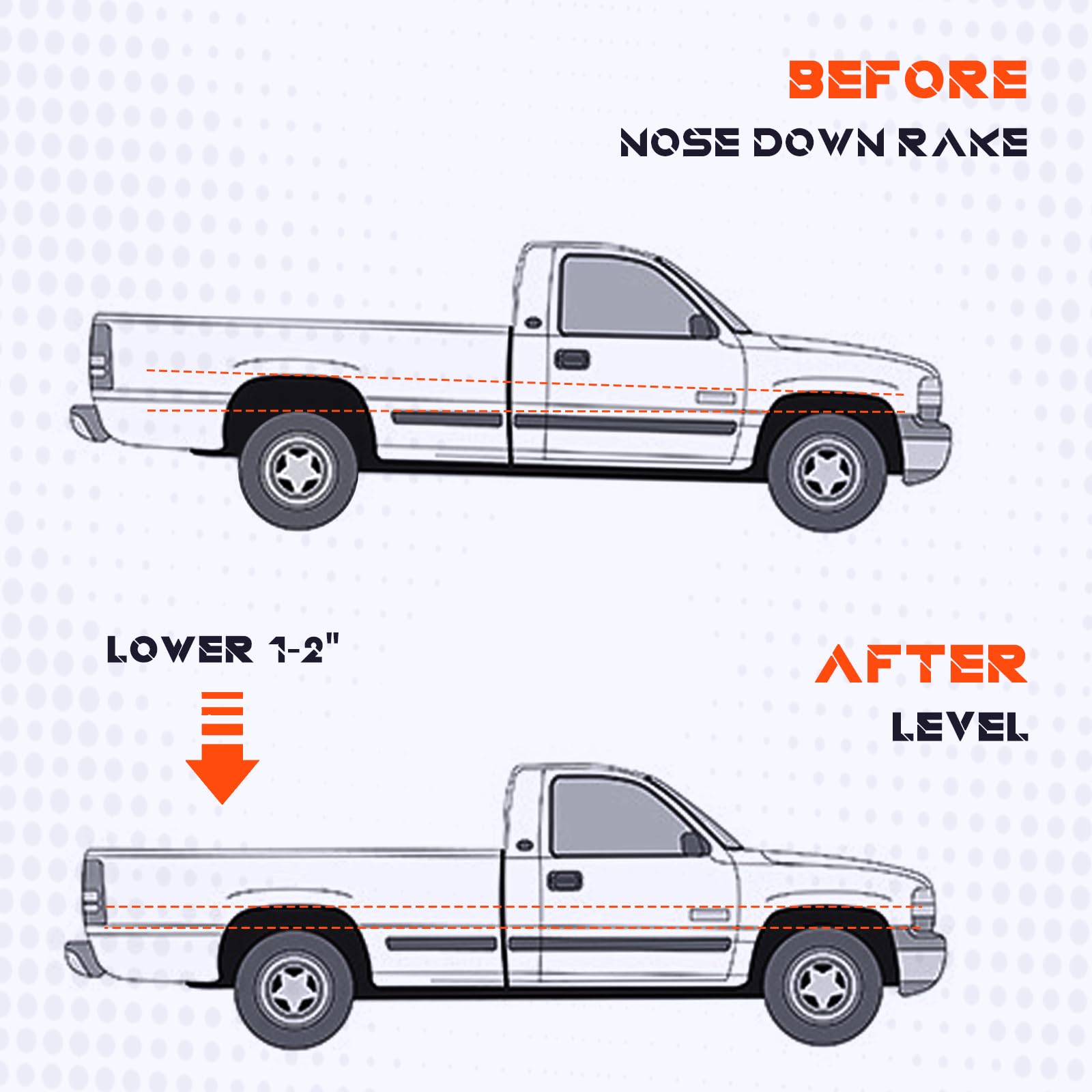 2" Rear Drop Lowering Shackle Kit For Chevy GMC Silverado - View #9