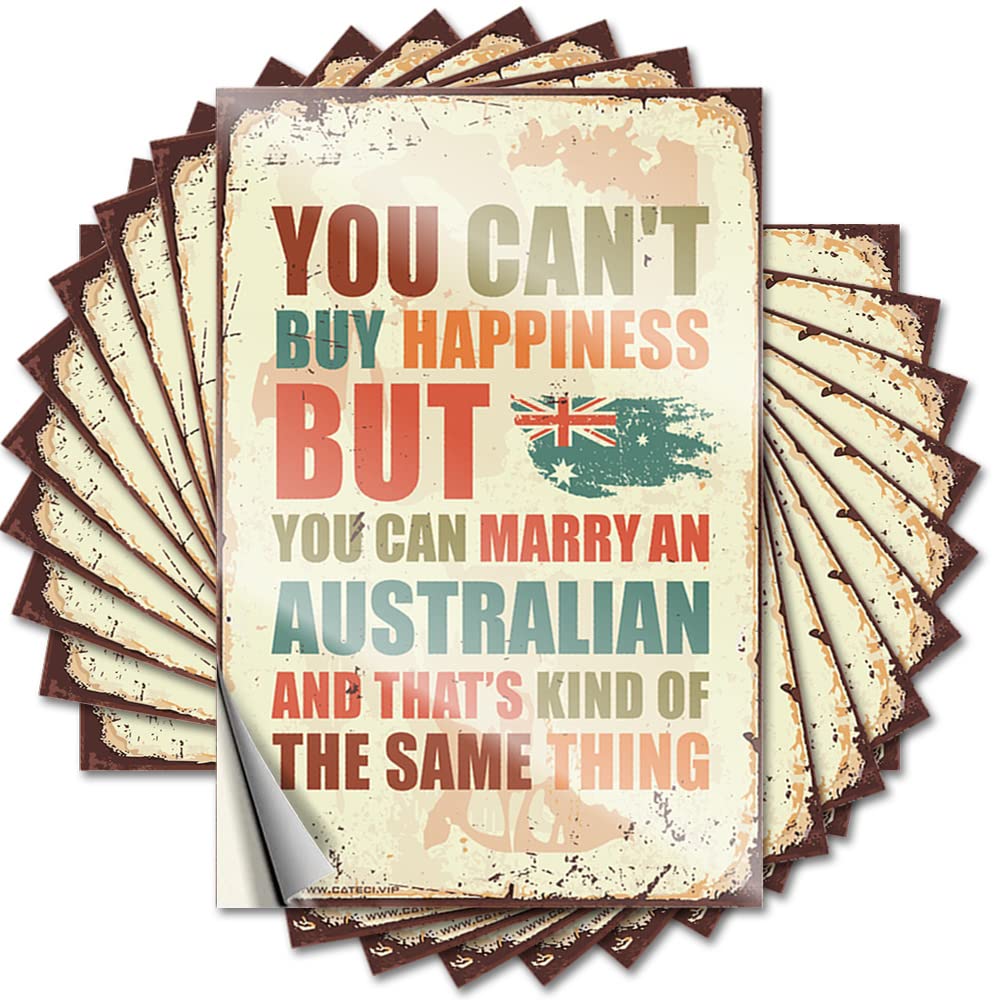 Decor for Bedroom Tattoos Durable Hard | You Can't Buy Happiness But You Can Marry an Australian Glitter Self Adhesive Sticker for Cars DIY(12X18CM)