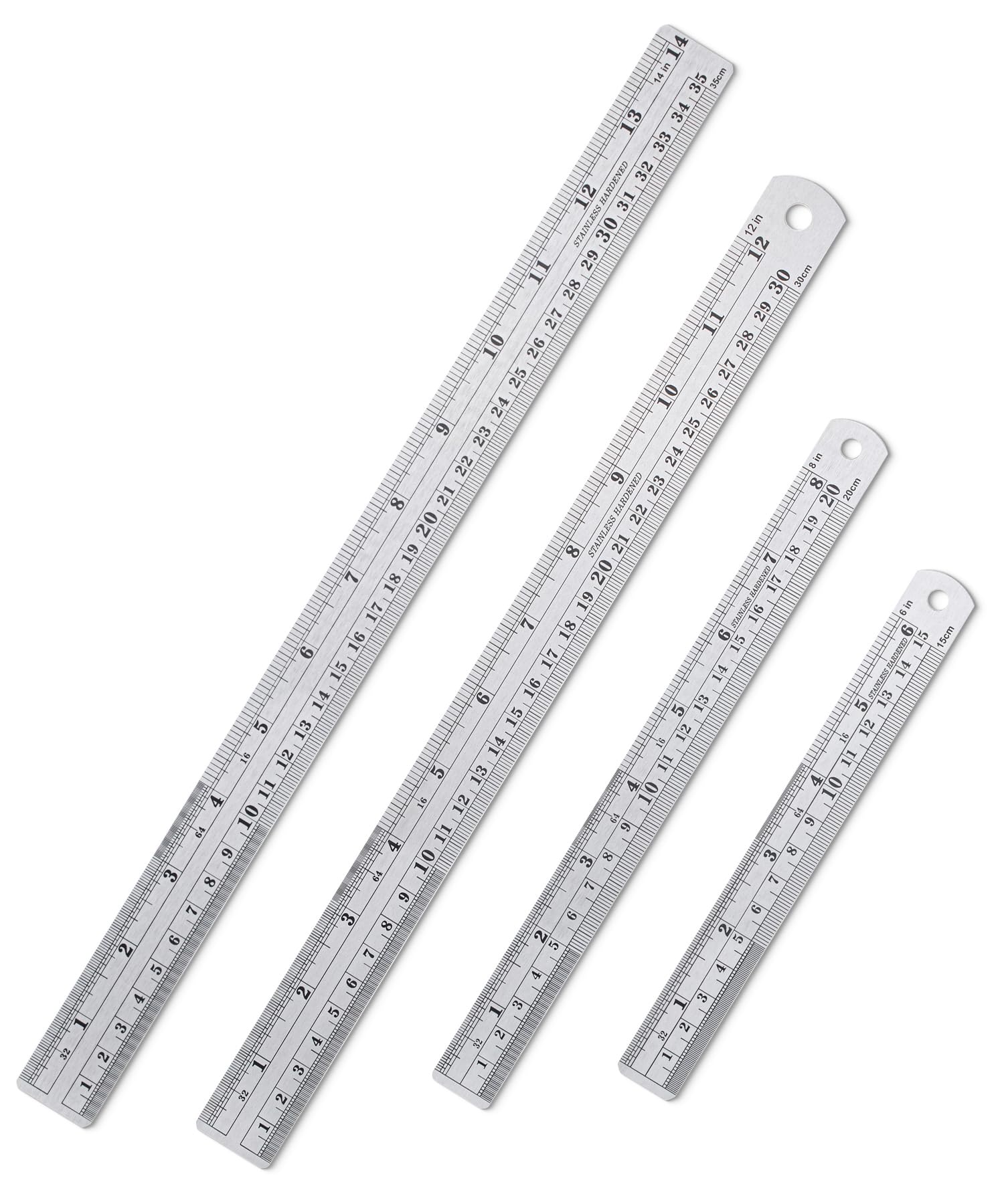 Mr Pen Steel Rulers 4 Pieces 6 8 12 14 | Desertcart South Africa