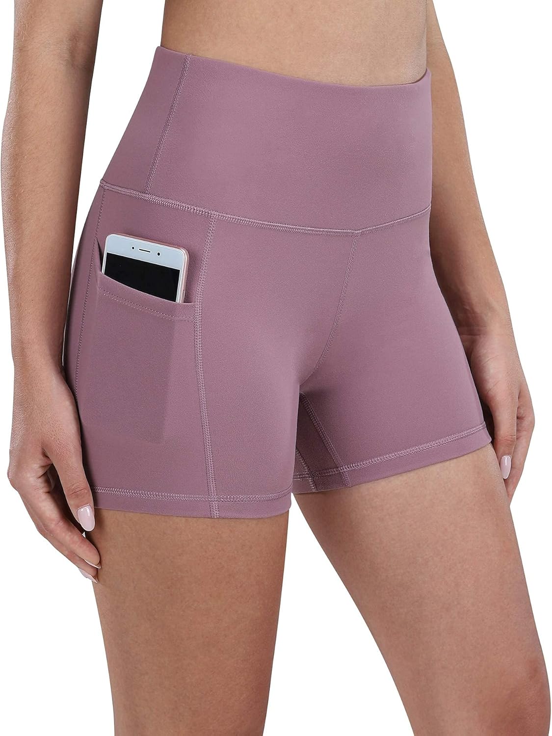 Fengbay 2 Pack 8" /5" Biker Shorts for Women with Pockets, High Waist Workout Shorts for Women Compression Yoga Shorts - Image 3