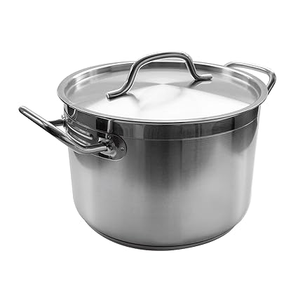 Update International (SPS-12) 12 Qt Induction Ready Stainless Steel Stock Pot w/Cover