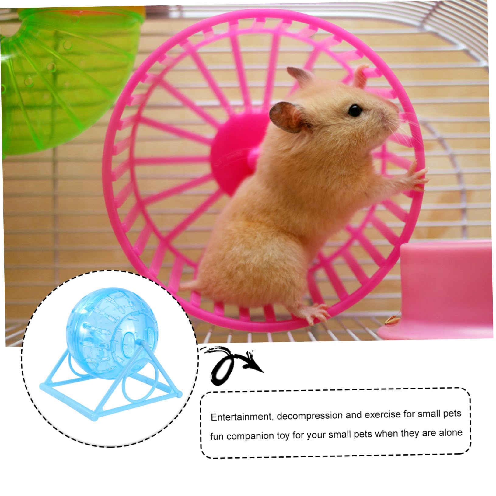 Ruota Per Criceti 18cm Silenziosa - Giocattolo Esercizio Per Piccoli Animali Domestici