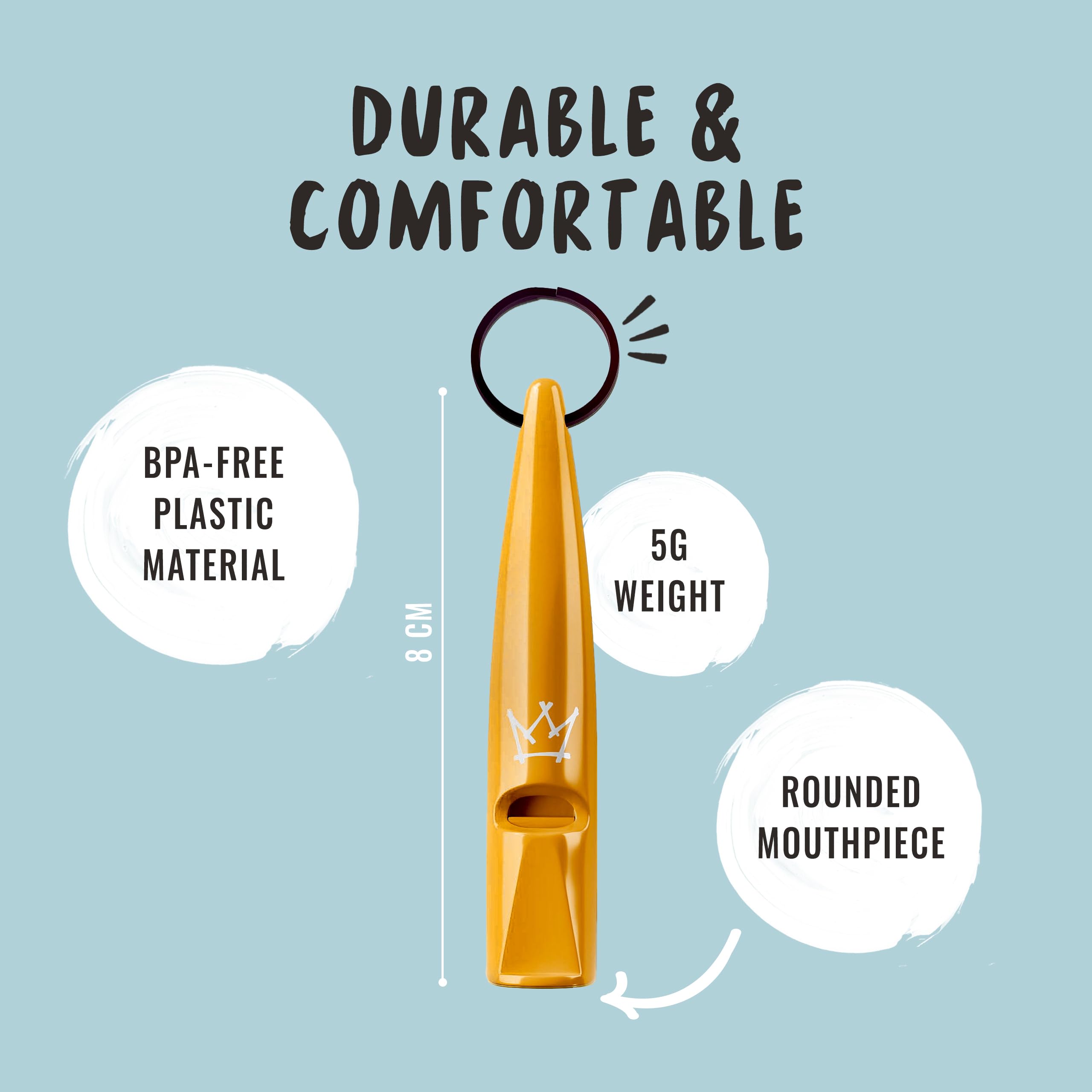 Rudelkönig Dog whistle with whistle strap - Professional training whistle with standardized frequency - Ideal for dog training - Image 4