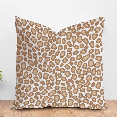Vista 131 de Funda de cojín con estampado de guepardo rosa intenso, cojín cuadrado con estampado de animales fucsia, funda de almohada decorativa para el hogar