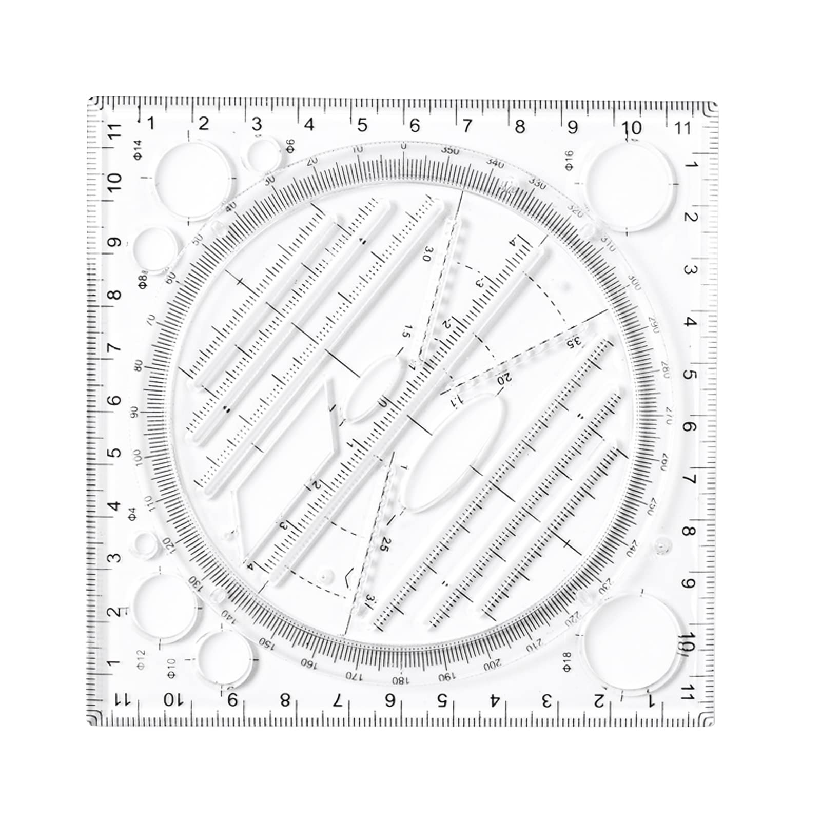 Buy Multifunctional Fast Drawing Ruler Clear Plastic Ruler Geometric