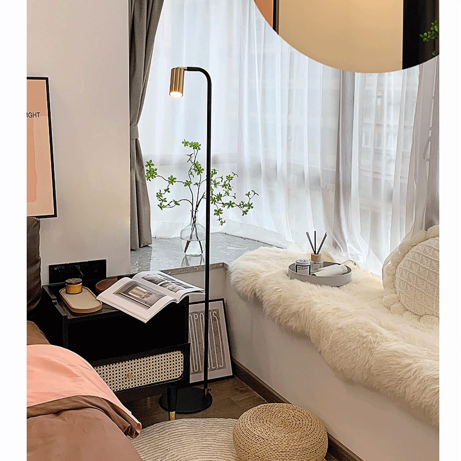 Lampada da Terra Task Dimmable & Lettura Lampada da Terra LED - Luminoso Moderno Moderno Luce Indipendente - per Ufficio, Camera da Letto e Soggiorno - Robusto e Leggero Lampada a piantana