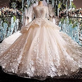 Stylish Simplicity Wedding Dress Sweet Luxury Dress Stylish Simplicity Wedding Dress Stylish Simplicity Wedding Dress White Dress Stylish Simplicity Wedding Dresses for Bride (Train Length : 200Cm, U