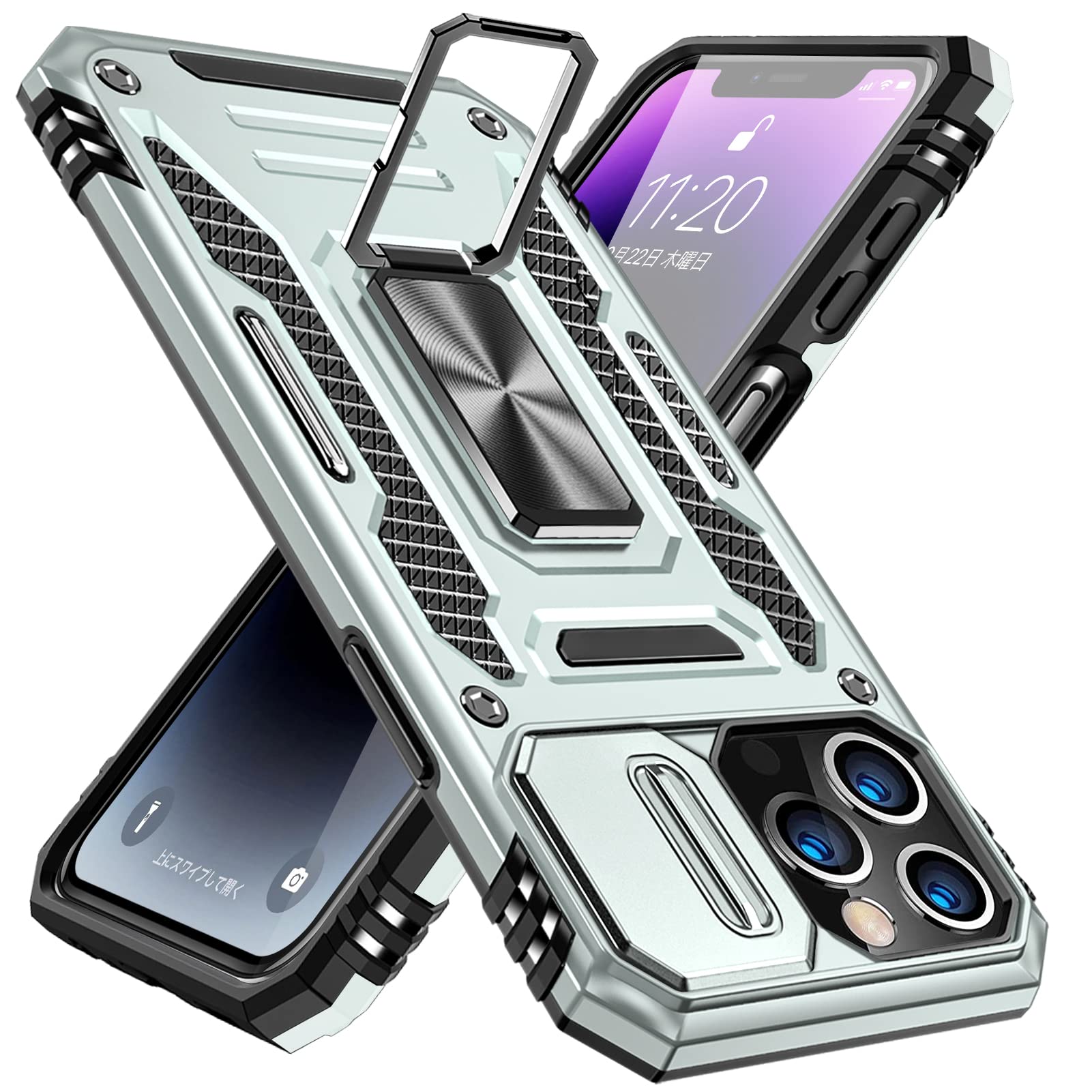Amazon.co.jp: iPhone 11 Pro Max 用 ケース リング付き 衝撃吸収 耐 