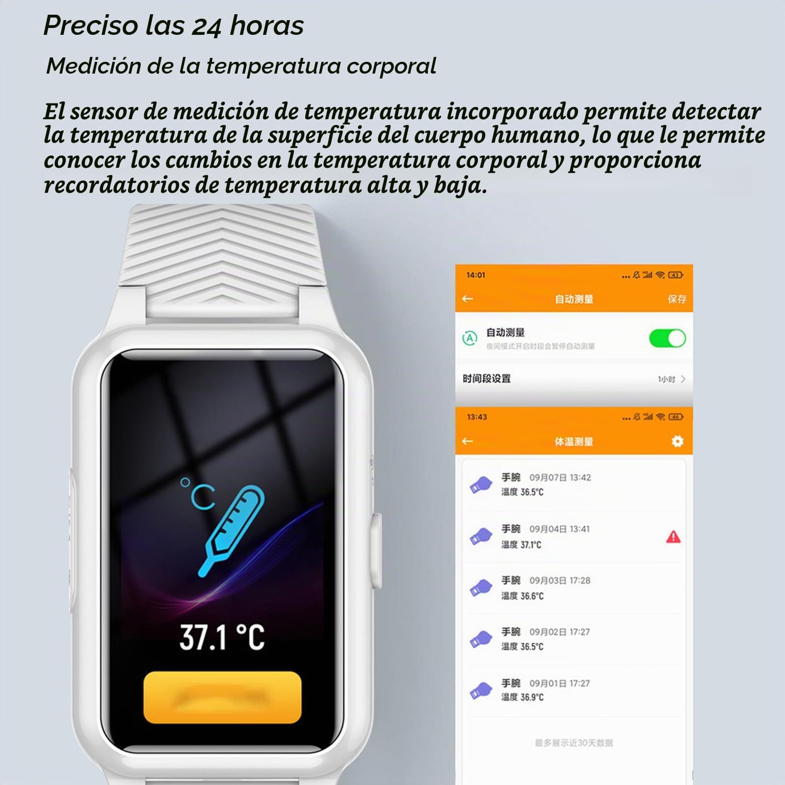 Reloj Inteligente GPS para Personas Mayores con Botón de Llamada de Emergencia SOS, Resistente Al Agua, Rastreador De Actividad Física para Alzheimer - Blanco