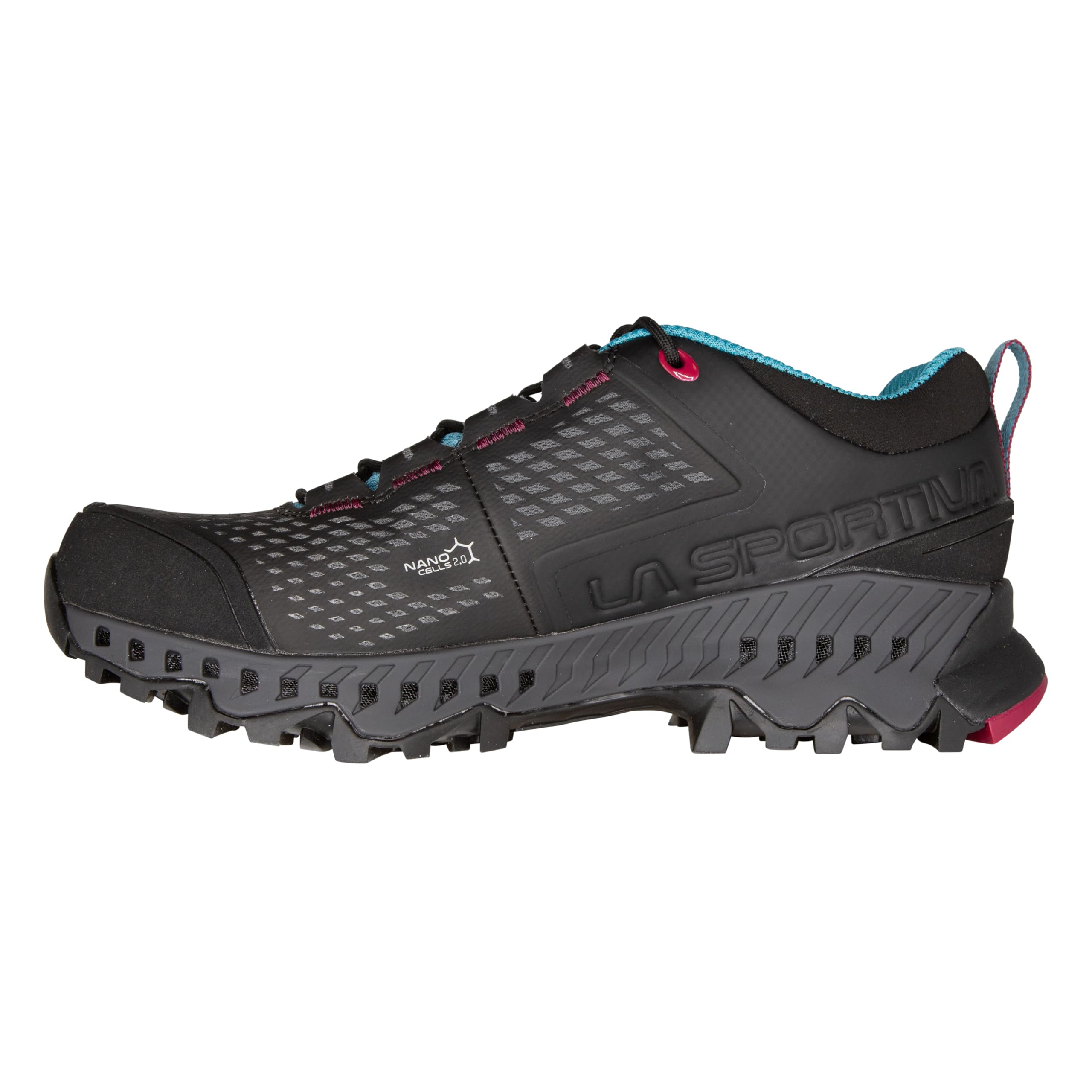 La Sportiva Spire GTX - Zapatos de senderismo impermeables para mujer, Negro/Topacio, 37.5 EU