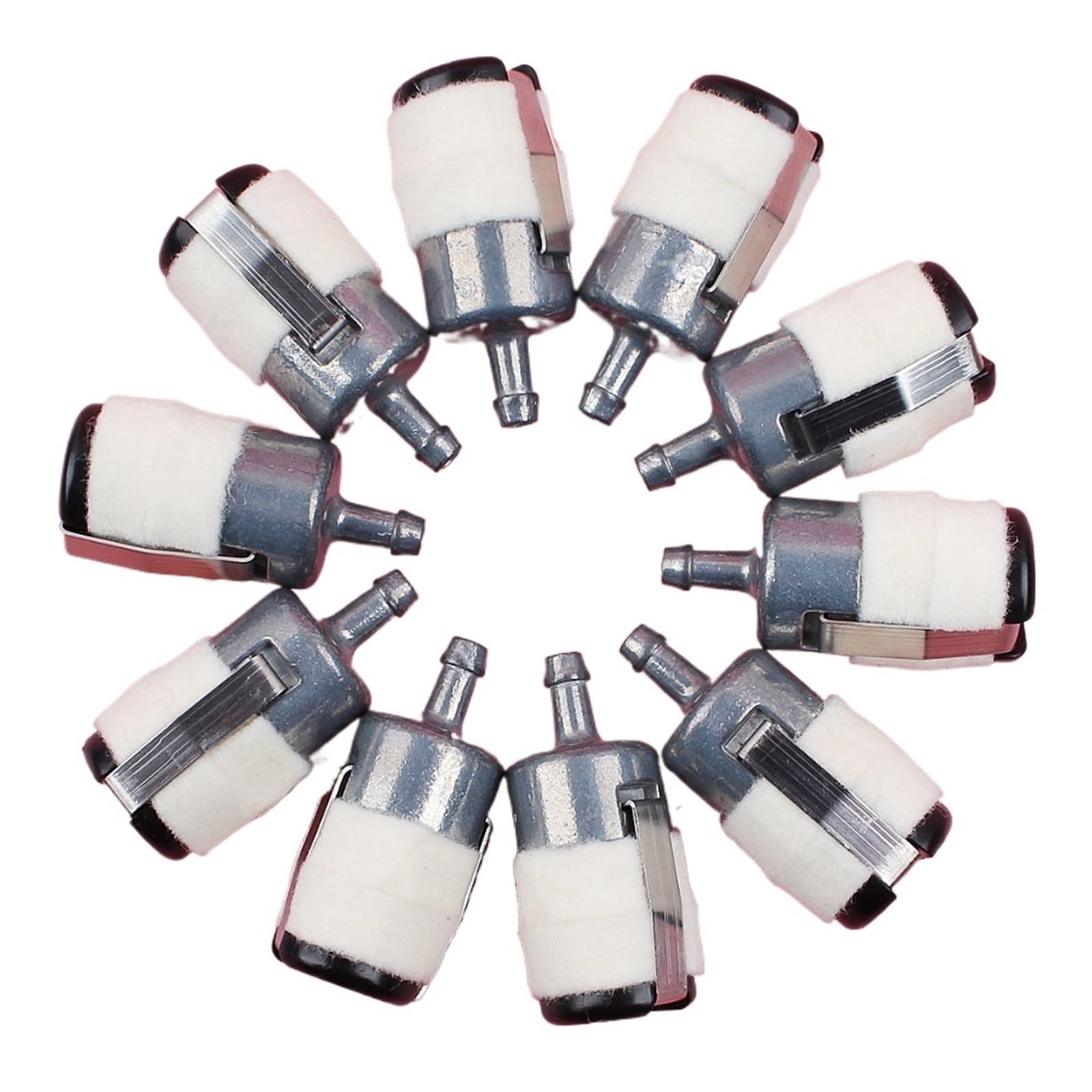 Lote de 10 filtros de combustible for desbrozadora Echo, motosierra china, bomba de agua, herramienta de jardín, repuesto