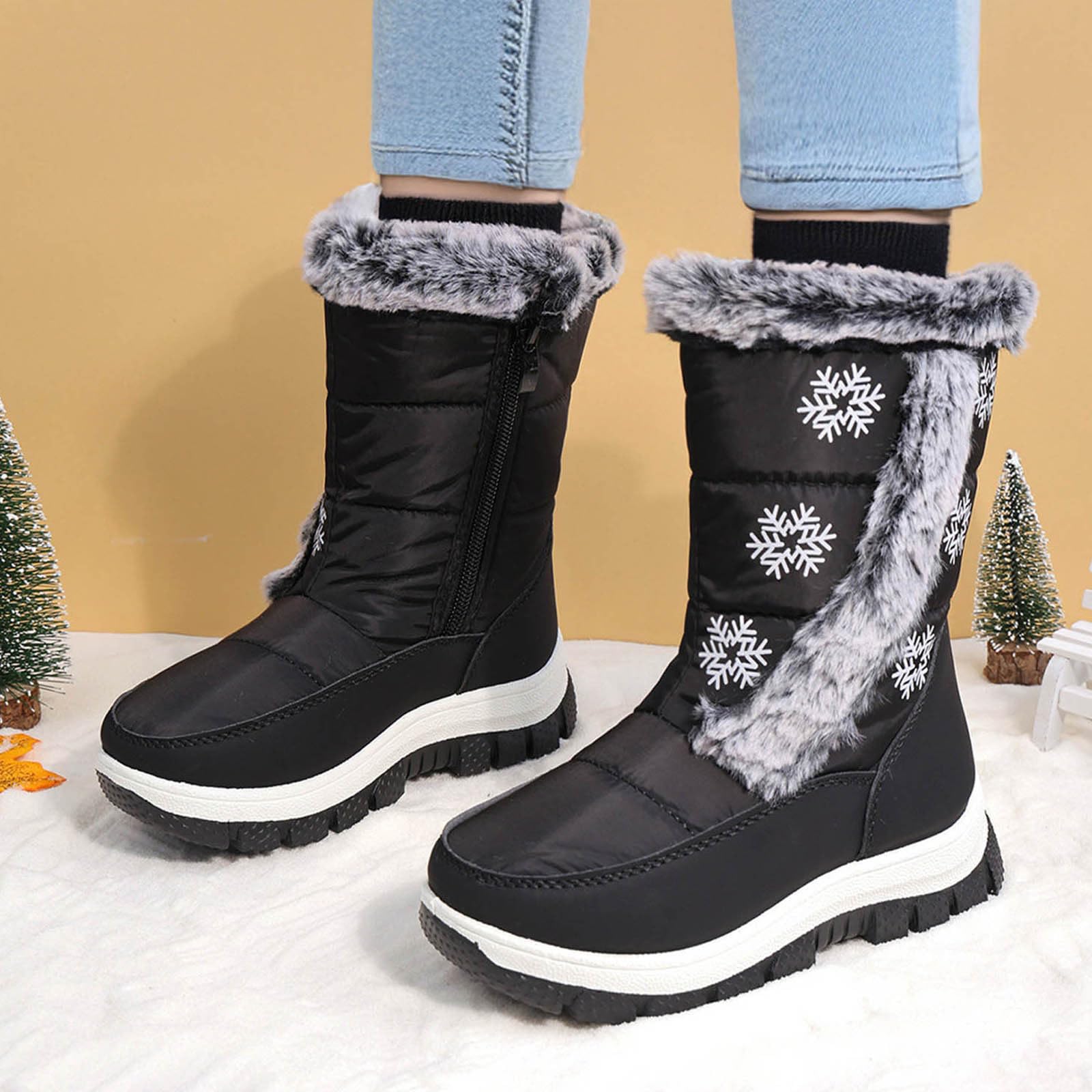 Stivali Inverno per Bambini da Neve Scarpe Suola Spessa Boots