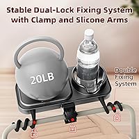 Vista 4 de Universal Stroller Snack Tray, Compatible with Nuna Uppababy Mockingbird, Stroller Snack Tray Attachment with Cup Holder, Detachable Silicone Tray