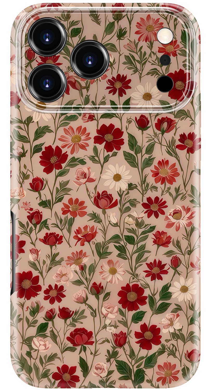 for iPhone 18 Pro Max Case, Cute Floral Trendy Cover for Women