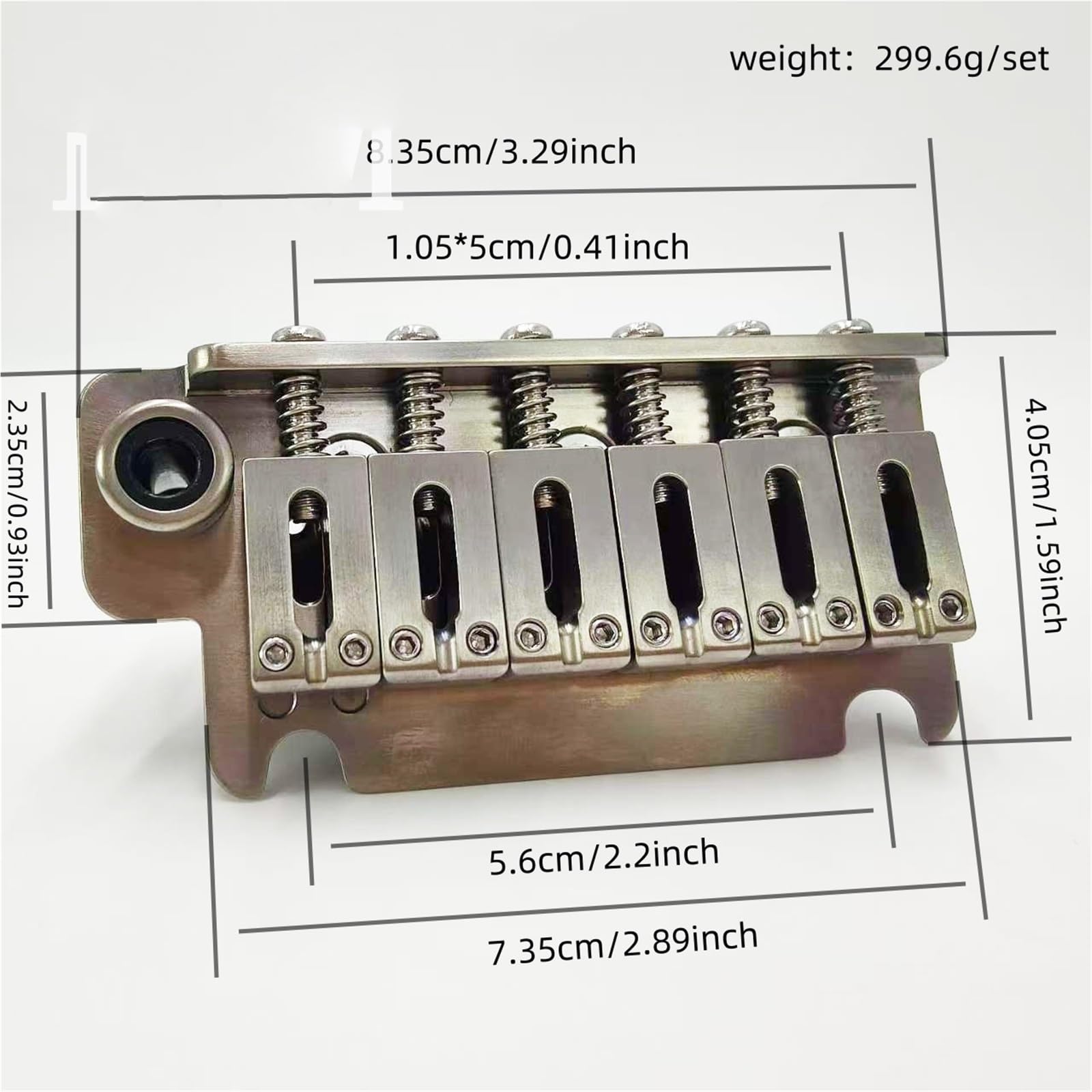 Mostek Gitarowy Gitara Elektryczna Ze Stopu Tytanu Z Podwójnym Mostkiem Tremolo 10,5/10,8(10.5mm)