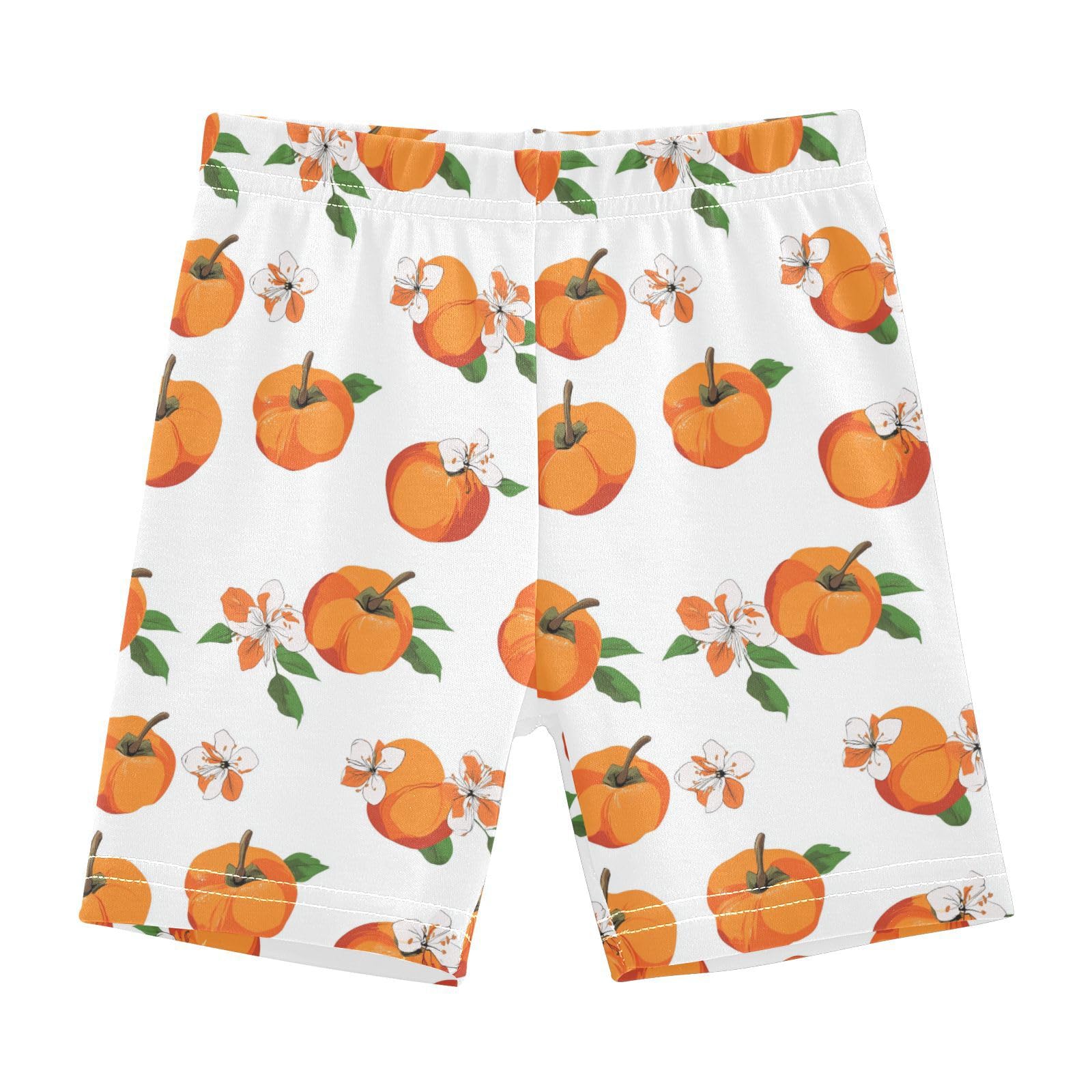 Teen Girls Shorts Stretchy Cotton Running Shorts Skater Pants for Performance 10T Cartoon Persimmon Fruit