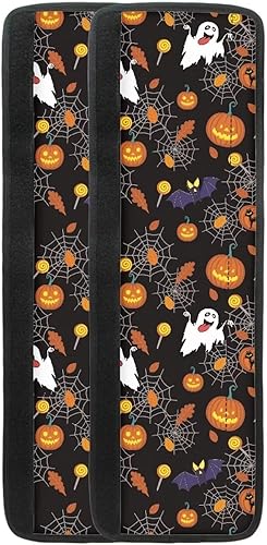 Miniatura 2 de Cubierta de manija de puerta de refrigrador con estampado de calabaza de Halloween para mujeres y hombres, suave 2 piezas para horno microondas y