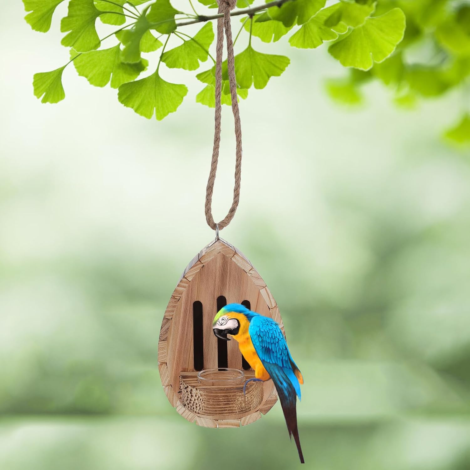 BESPORTBLE Wooden Hanging Butterfly House and Feeder Natural Butterfly Habitat Shelter for Garden Outdoor Patio Yard Decorative Habitat