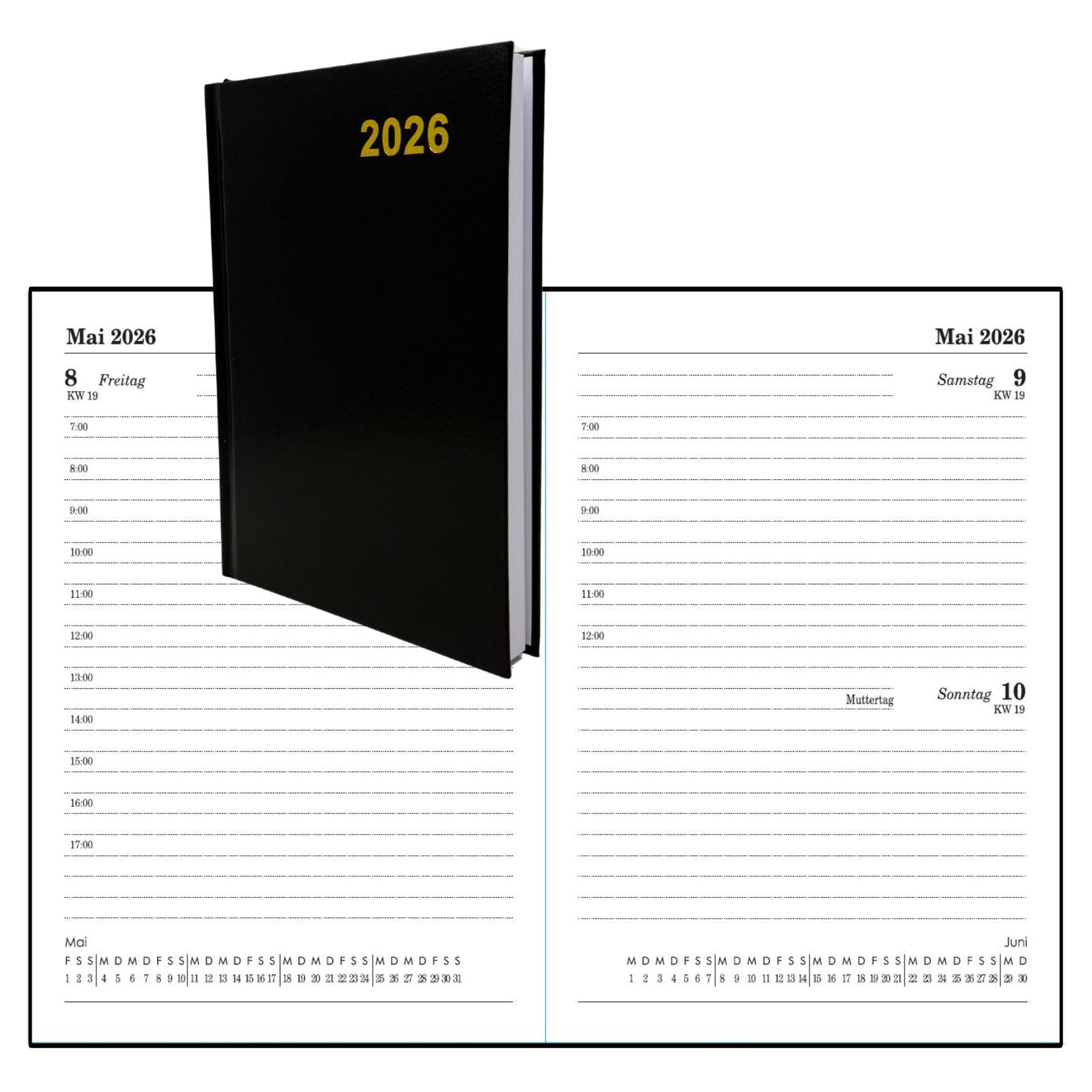 Buchkalender 2026 A5 Hardcover Chefplaner