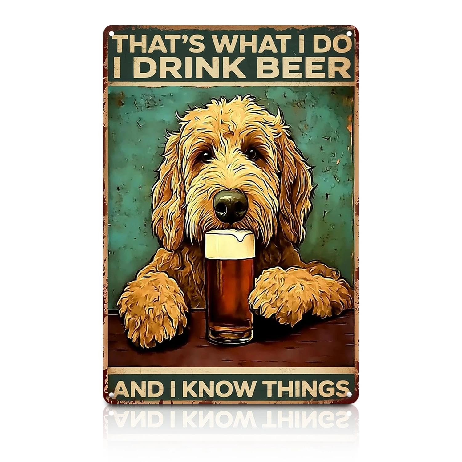 That's What I Do - Drink Beer & Know Things Metal Tin Sign, Funny Bar Sign, Vintage Metal Bar Sign for Man Cave, Home Pub, Outdoor Garden, 8x12 Inch