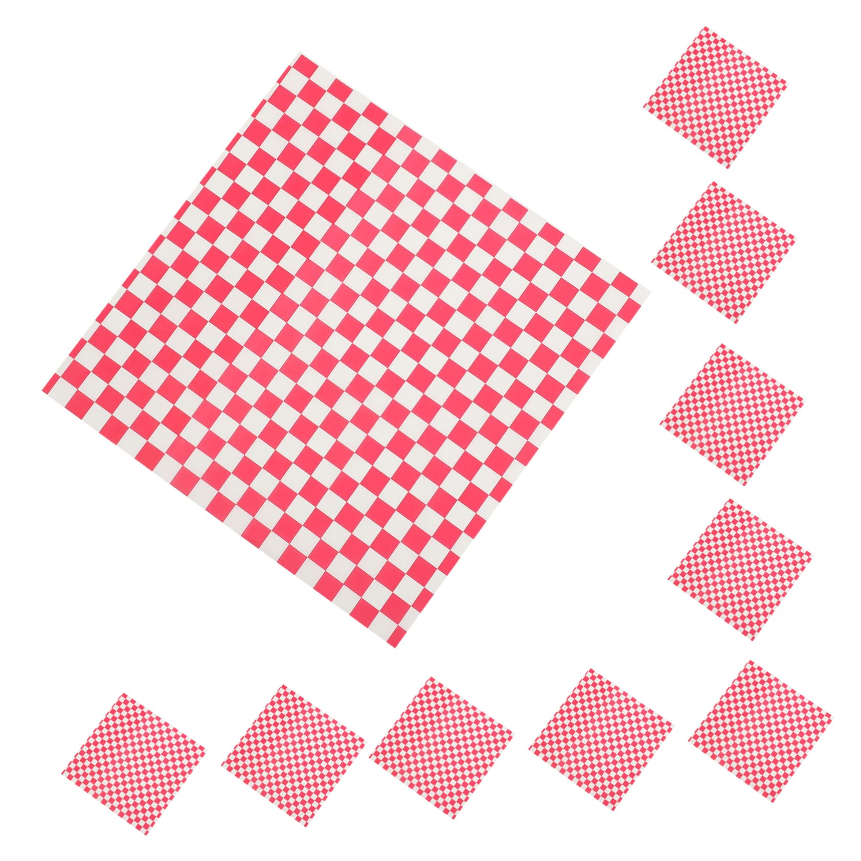 PRETYZOOM 50 Sheets Greaseproof Paper Checkered Baking Paper for Sandwiches Cakes and Snacks for Parties and Gatherings Lightweight and Tear Resistant