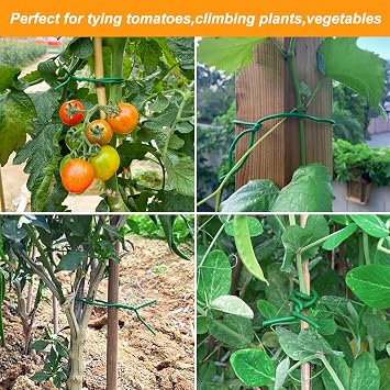 Tenn Well 2Pk 66ft 2.8mm Plant Ties Green Garden Wire for Climbing Plants