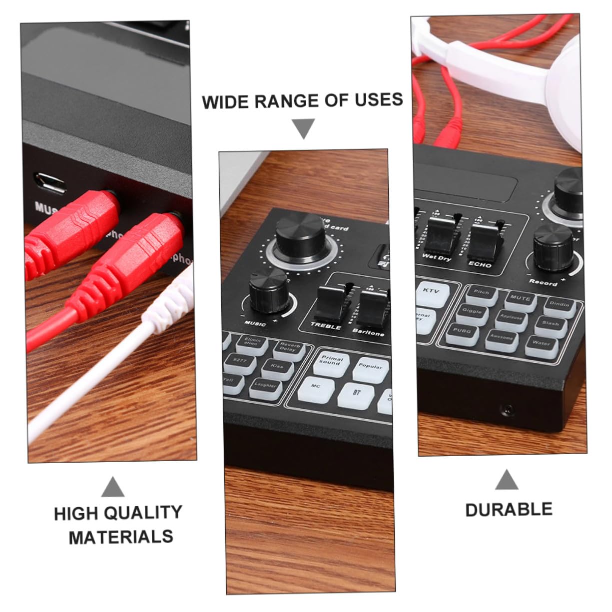 Tarjeta de Sonido Externa Portátil para Teléfono Móvil y Computadora, Dsp de 32 bits, 4 Efectos Personalizados y Conexión Inalámbrica Estable, Adecuado para Transmisión en Color Aleatorio
