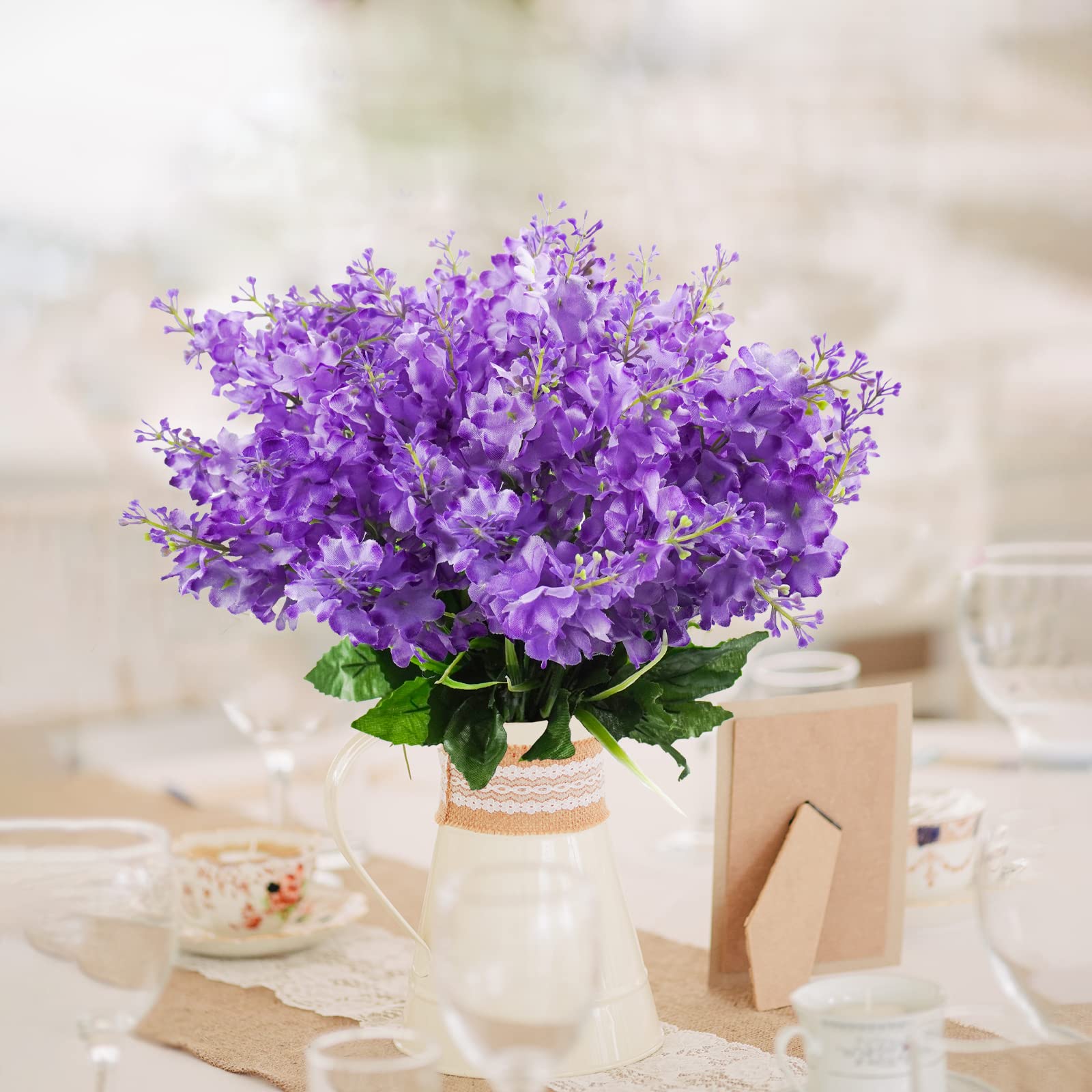 Buy Uieke 6Pcs Artificial Fake Silk Wisteria Flowers, 13.7'' Faux