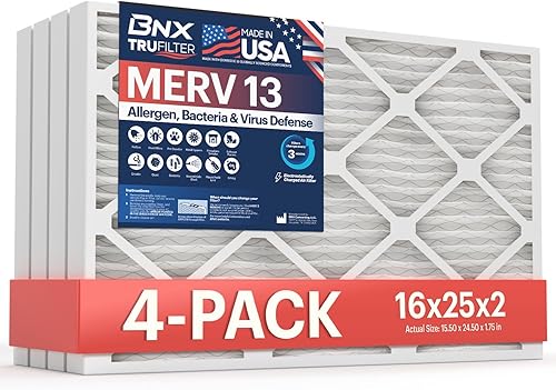 Miniatura 21 de BNX TruFilter - Filtro de aire 14 x 25 x 1 MERV 8, electrostático plisado para defensa contra polvo y mascotas, para aire acondicionado, HVAC