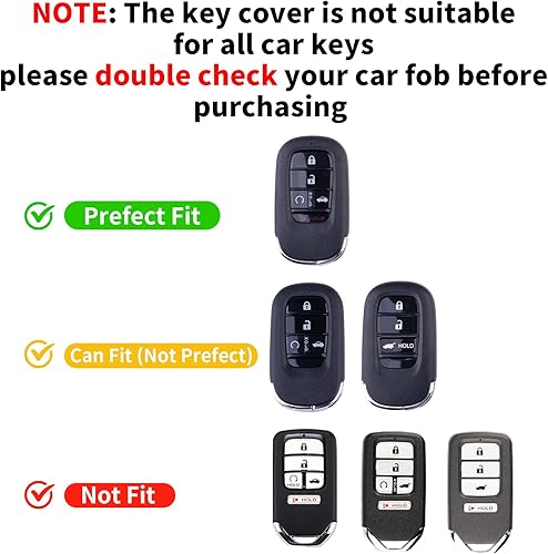 Miniatura 2 de BE - Funda para llavero Honda, HR-V de silicona con llavero compatible con Honda Accord Civic HR-V CR-V Pilot Sport SI EX EX-L Touring, carcasa de