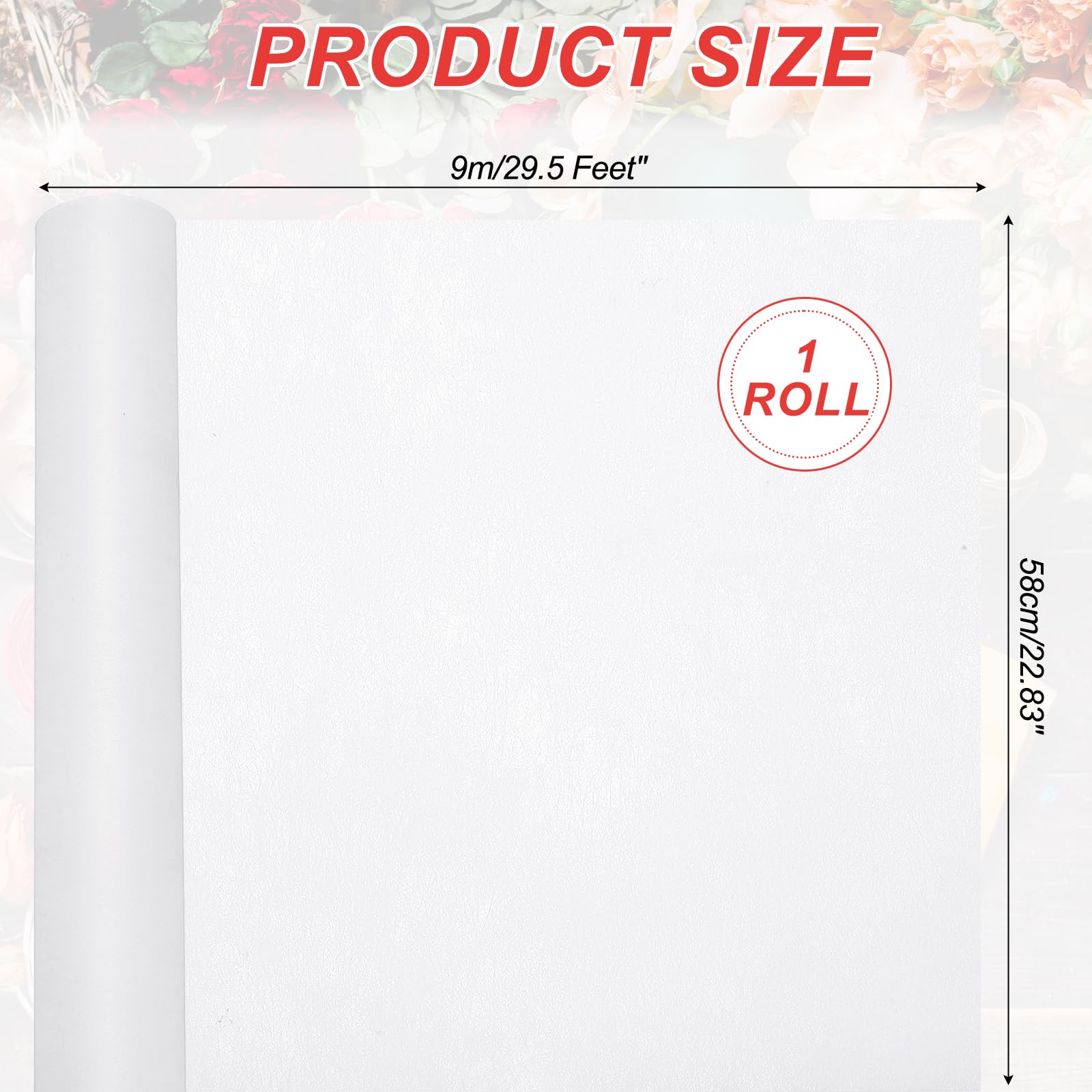 PATIKIL 29.5 Piedi X 22.8 Pollici Carta Da Imballaggio Per Fiori Bianco