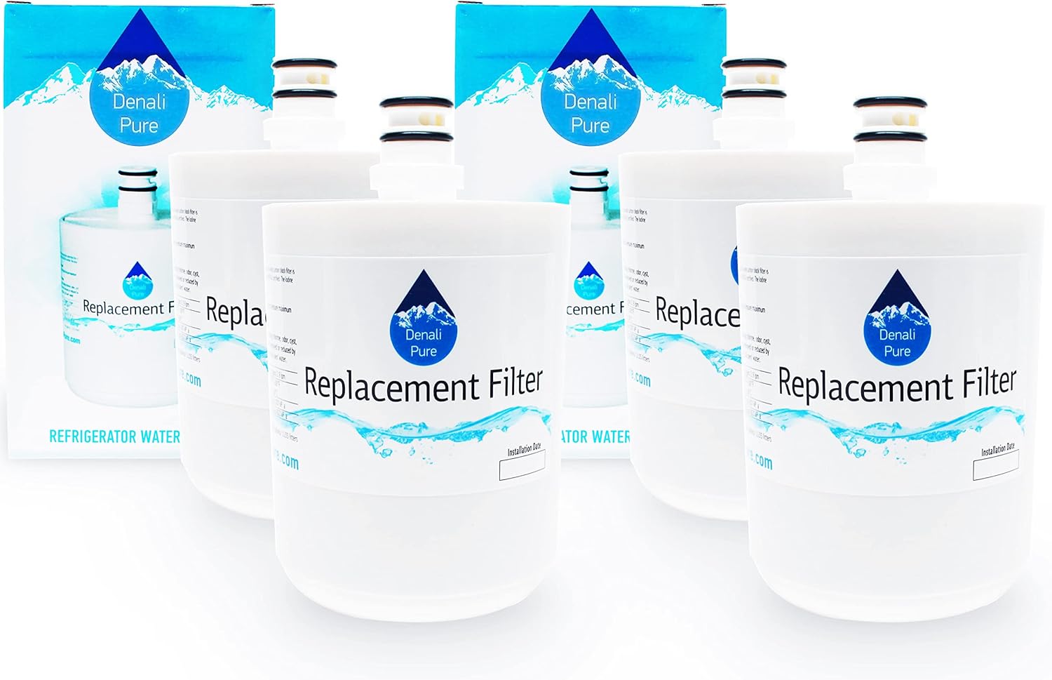 4-Pack Replacement for LG LSC27910SB Refrigerator Water Filter - Compatible with LG 5231JA2002A, LT500P Fridge Water Filter Cartridge