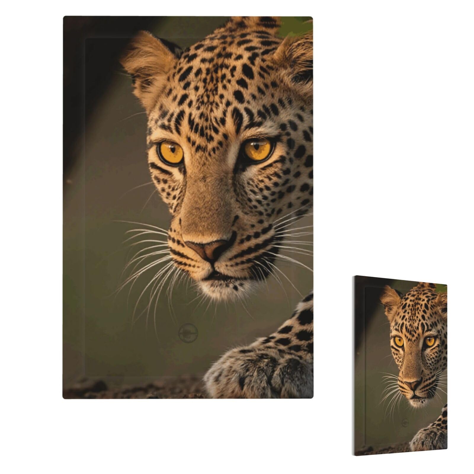 Cheetah Wall Plate Cover Modern Decorative 1 Gang Light Switch Cover Unbreakable Receptacle Outlet Covers For Living Room Bedroom Home Decor Single Blank