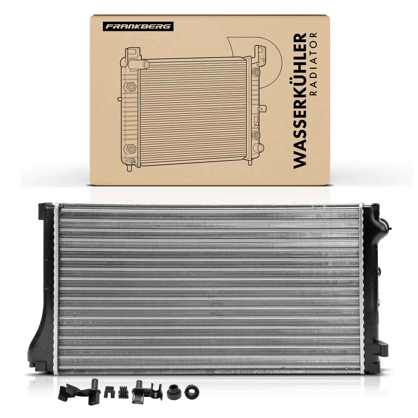 Frankberg Radiatore di Raffreddamento ad Acqua Compatibile con 169 1.2 169 1.1 169 1.2 4x4 Furgone/Compatto 169 1.2 BiPower Furgone/Compatto 169 1.1 Replace# 51759806,46798743