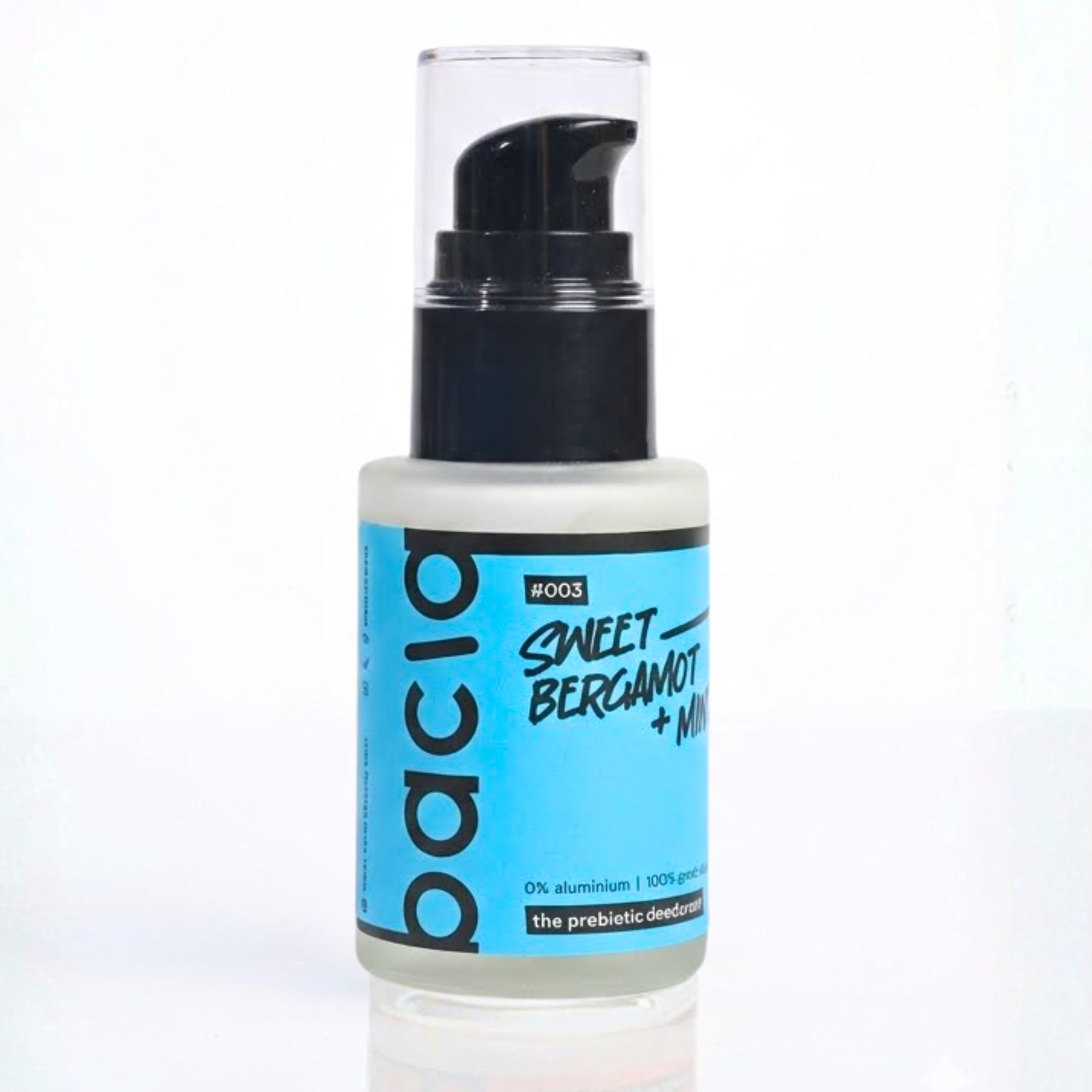 Baciq Prebiotic Deodorant Cream for Men & Women: Brightening (5% Niacnamide), Long-Lasting, Gentle Odor Protection | Aluminum Free & Baking Soda Free | Microbiome Friendly | 30ml, Sweet Bergamot & Mint