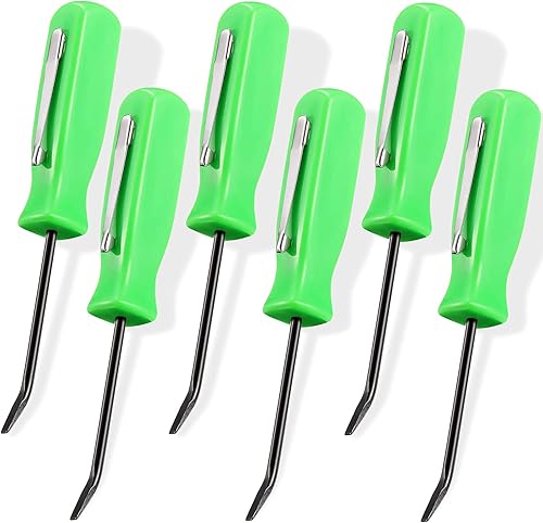 Mini barra de palanca de bolsillo verde con clip, juego de mini barra de palanca de 4.5 pulgadas de longitud, herramienta para el hogar, oficina,