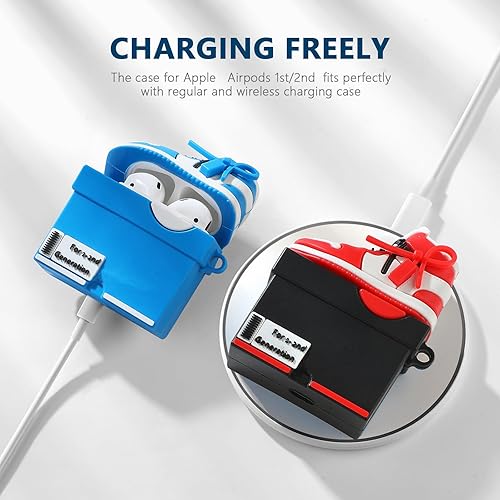 Miniatura 3 de 2Pack Gedicht for Airpods 2nd Generation Case, Cute AirPods 1st Generation Cartoon Character Case,Unique Design Funny Fun Kawaii 3D Cartoon