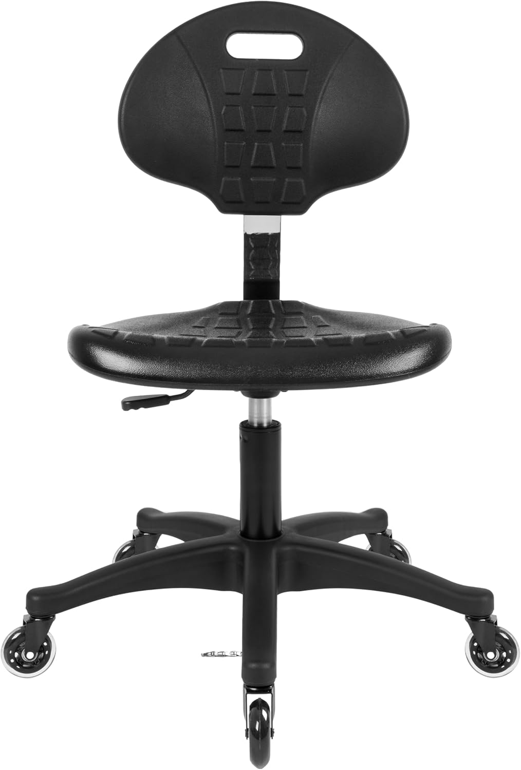 TAKE UR SEAT® Cleanroom Ergonomic ESD Chair Stool, Tilt Lumbar & Seat Depth Adjustment HD Base,16.5" to 21.5" Seat Height Adjustment (Table Height Blade Wheels)
