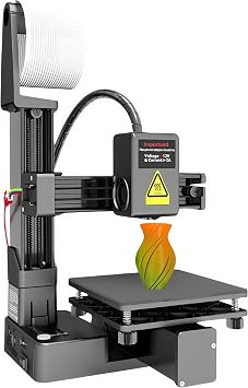 VBESTLIFE FDM Mini 3D Printer, One Click 3D Printing Machine for Kids Beginners, Printing Size 100x100x100mm, Supports 1.75mm PLA TPU Filament UK Plug